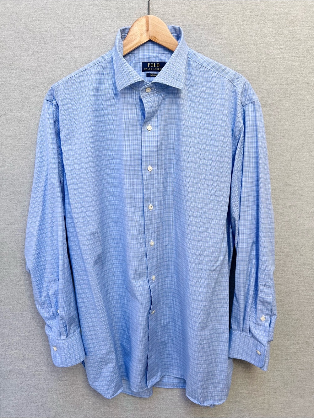 Polo by Ralph Lauren Light Blue Micro-Check Dress Shirt
